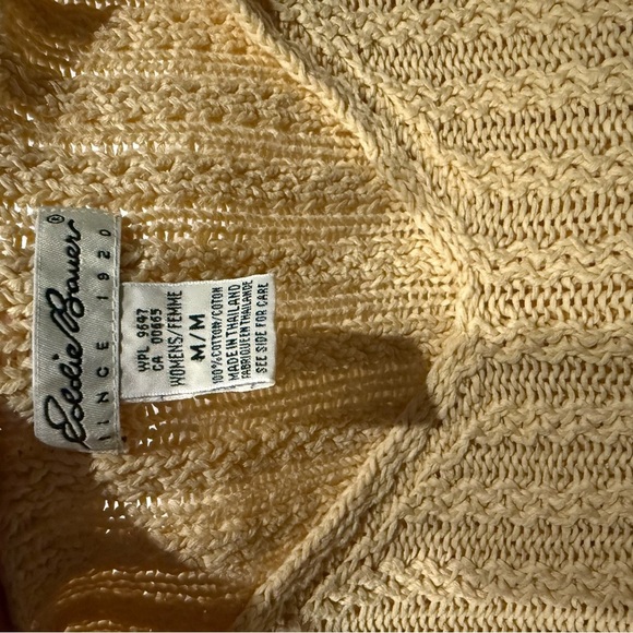 Women's Yellow Sweater 100% cotton - Picture 4 of 12